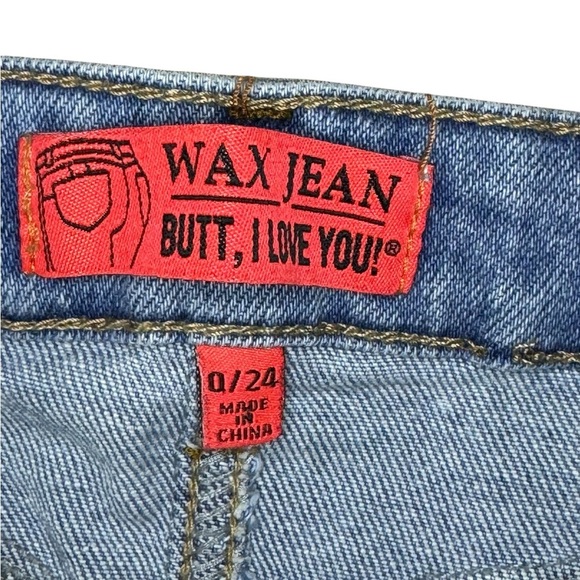 Wax Jean Blue Skinny Jeans with Distressed Detailing - Picture 2 of 3